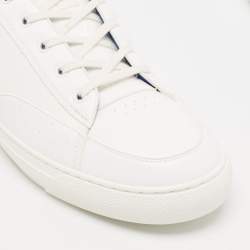 Louis Vuitton White Faux Leather Charlie Sneakers Size 46