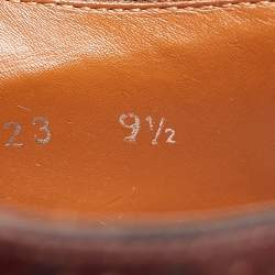 Louis Vuitton Brown Brogue Leather Wingtip Lace Up Derby Size 43.5