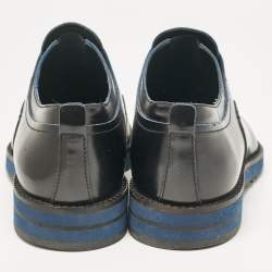 Louis Vuitton Black Leather Slip On Oxfords Size 43