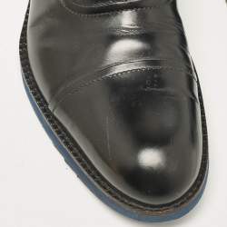 Louis Vuitton Black Leather Slip On Oxfords Size 43