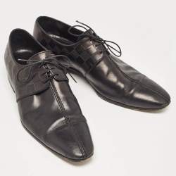 Louis Vuitton Black Damiere Leather Lace Up Derby Size 42.5