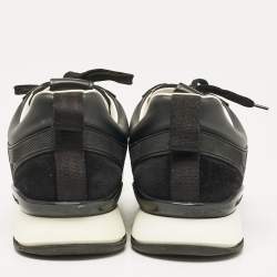 Louis Vuitton Black Damier Mesh and Leather Run Away Sneakers Size 42.5 