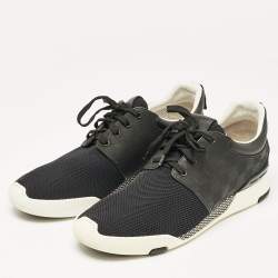 Louis Vuitton Black Damier Mesh and Leather Run Away Sneakers Size 42.5 