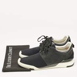 Louis Vuitton Black Damier Mesh and Leather Run Away Sneakers Size 42.5 