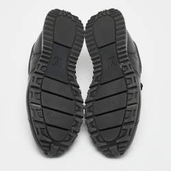 Louis Vuitton Black Leather Run Away Low Top Sneakers Size 42