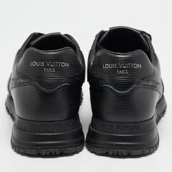 Louis Vuitton Black Leather Run Away Low Top Sneakers Size 42