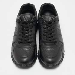 Louis Vuitton Black Leather Run Away Low Top Sneakers Size 42