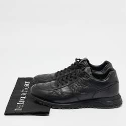 Louis Vuitton Black Leather Run Away Low Top Sneakers Size 42