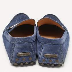 Louis Vuitton Blue Suede Slip On Loafers Size 43.5
