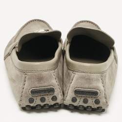 Louis Vuitton Grey Suede Hockenheim Loafers Size 43