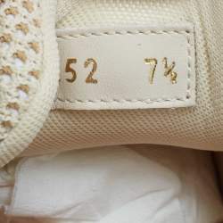 Louis Vuitton Beige Mesh and Suede Run Away Lace Up Sneakers Size 41.5