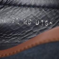 Louis Vuitton Navy Blue/Brown Denim and Leather Hockenheim Loafers Size 41.5