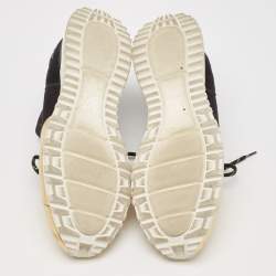 Louis Vuitton Black/Gold Suede And Leather Run Away Sneakers Size 41.5