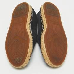 Louis Vuitton Navy Blue Suede Slip On Espadrille Flats Size 41.5