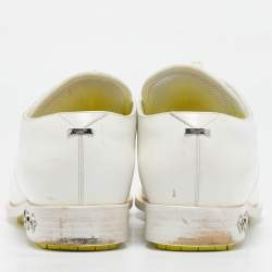 Louis Vuitton White Leather Lace Up Oxfords Size 41.5