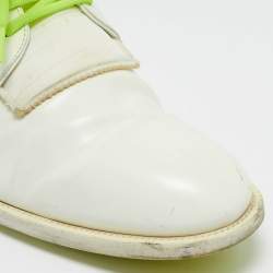 Louis Vuitton White Leather Lace Up Oxfords Size 41.5
