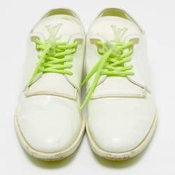 Louis Vuitton White Leather Lace Up Oxfords Size 41.5