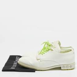 Louis Vuitton White Leather Lace Up Oxfords Size 41.5
