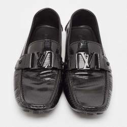 Louis Vuitton Black Patent Leather Monte Carlo Loafers Size 41.5