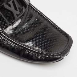 Louis Vuitton Black Patent Leather Monte Carlo Loafers Size 41.5