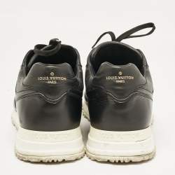 Louis Vuitton Black Leather and Monogram Canvas Run Away Sneakers Size 41.5