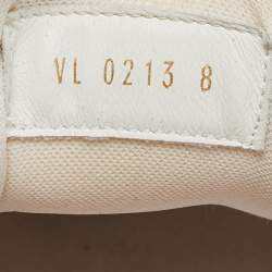 Louis Vuitton White/Pink Monogram Leather LV Trainer Sneakers Size 42 