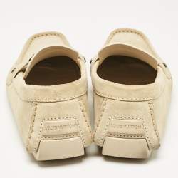 Louis Vuitton Beige Suede Monte Carlo Loafers Size 44