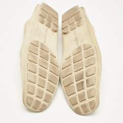 Louis Vuitton Beige Suede Monte Carlo Loafers Size 44