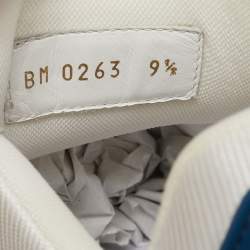 Louis Vuitton Blue/White Leather and Denim LV Trainer Sneakers Size 43.5
