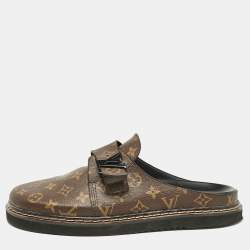 Pre Owned Louis Vuitton Monogram Canvas Easy Mules Size 44