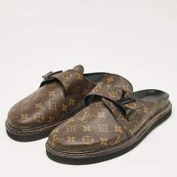 Pre Owned Louis Vuitton Monogram Canvas Easy Mules Size 44