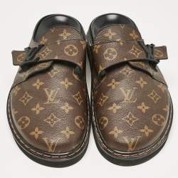 Pre Owned Louis Vuitton Monogram Canvas Easy Mules Size 44