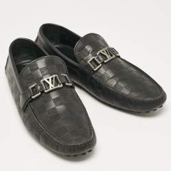 Louis Vuitton Black Damier Infini Leather Hockenheim Loafers Size 43.5