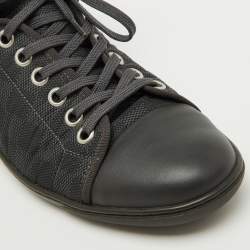 Louis Vuitton Black Damier Graphite Nylon and Leather High Top Sneakers Size 43