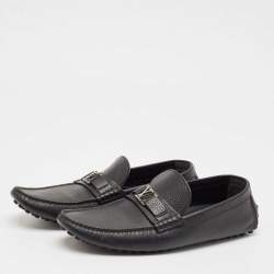 Louis Vuitton Black Leather Hockenheim Loafers Size 43
