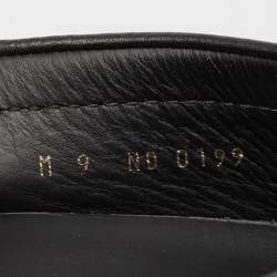 Louis Vuitton Black Leather Hockenheim Loafers Size 43