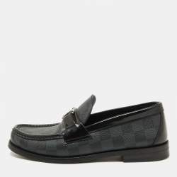 Louis Vuitton Damier Graphite Canvas and Leather Major Loafers Size 39