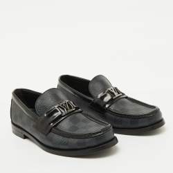 Louis Vuitton Damier Graphite Canvas and Leather Major Loafers Size 39
