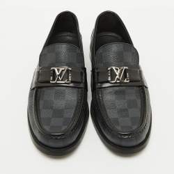 Louis Vuitton Damier Graphite Canvas and Leather Major Loafers Size 39