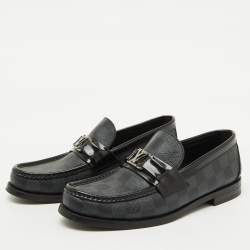 Louis Vuitton Damier Graphite Canvas and Leather Major Loafers Size 39