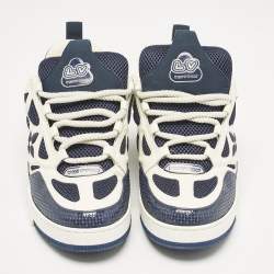 Louis Vuitton Navy Blue Mesh and Suede LV Skate Sneakers Size 41