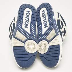 Louis Vuitton Navy Blue Mesh and Suede LV Skate Sneakers Size 41