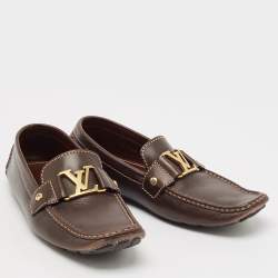 Louis Vuitton Brown Leather Monte Carlo Loafers Size 41.5