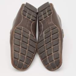 Louis Vuitton Brown Leather Monte Carlo Loafers Size 41.5