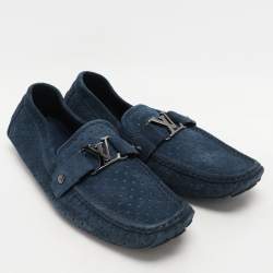 Louis Vuitton Blue Suede Monte Carlo Loafers Size 46
