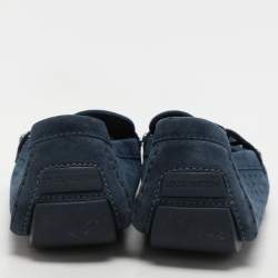 Louis Vuitton Blue Suede Monte Carlo Loafers Size 46