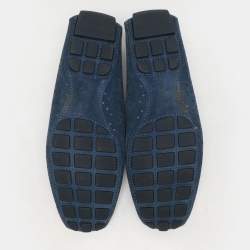 Louis Vuitton Blue Suede Monte Carlo Loafers Size 46