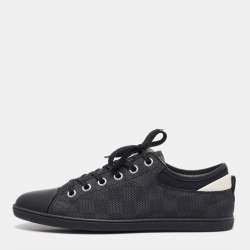 Louis Vuitton Damier Graphite Fabric and Leather Low Top Sneakers Size 40.5
