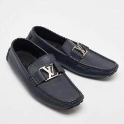 Louis Vuitton Black Leather Monte Carlo Loafers Size 41