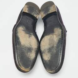 Louis Vuitton Navy Blue Suede Hockenheim Loafers Size 43.5
